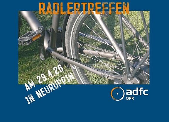 Fahrrad mit Hinweis Radlertreffen