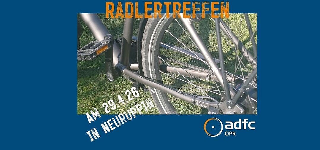 Fahrrad mit Hinweis Radlertreffen