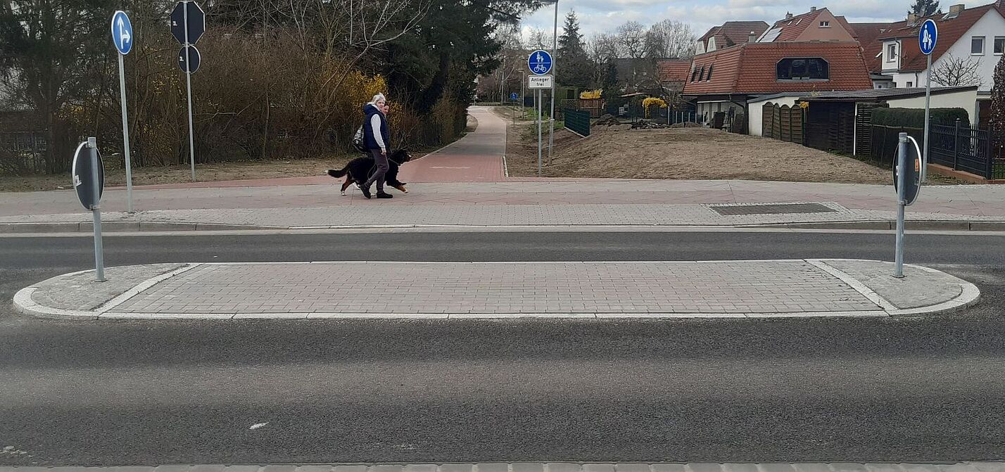 Mittelinsel der Fehrbelliner Straße in Neuruppin