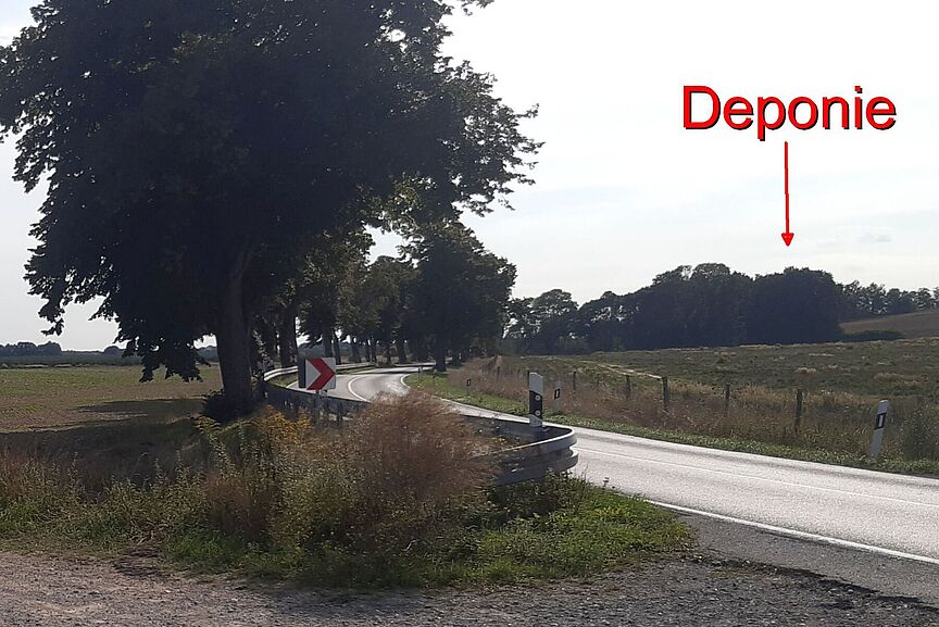 Straße vor Kiesgrube Holzhausen Straße vor Kiesgrube Holzhausen